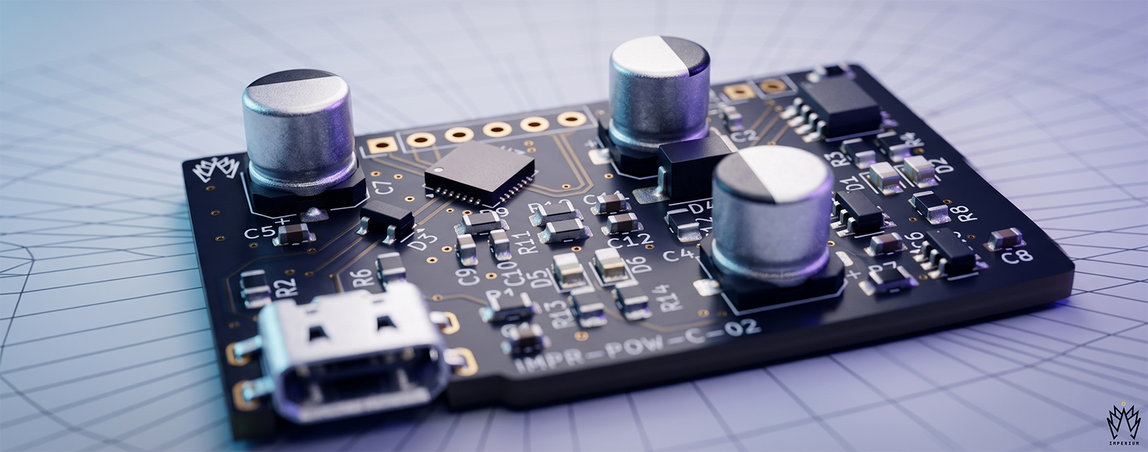 IMPR-POW-C-02 USB-C power management and UART bridge module
